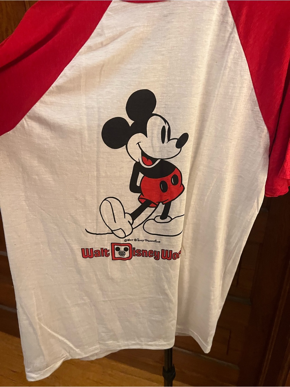 VINTAGE Disney Mickey Mouse Raglan Tee - Picture 5 of 5